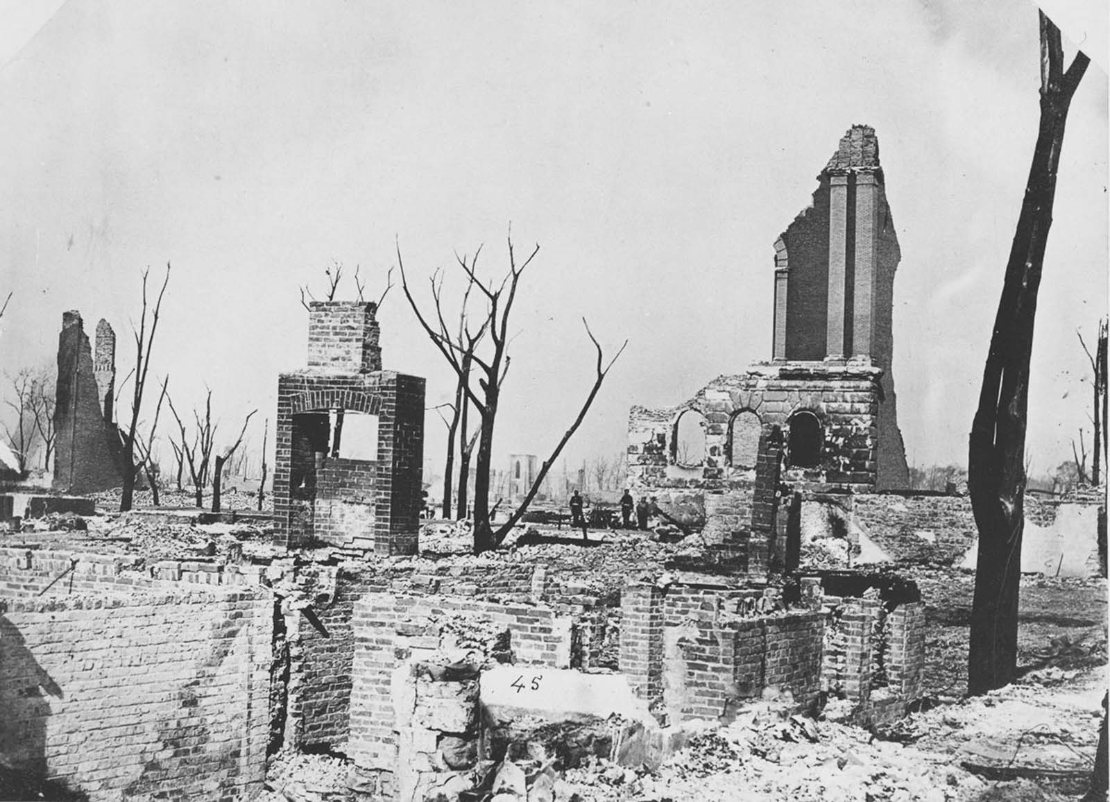 The ruins of the Chicago Historical Society building.