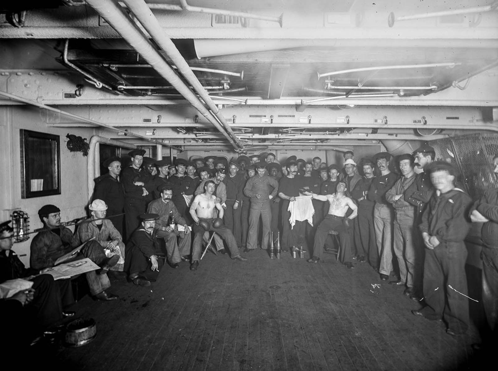 Stunning Historical Photos of USS Brooklyn in 1896 that Captured Inside of the Warship and Sailors Life