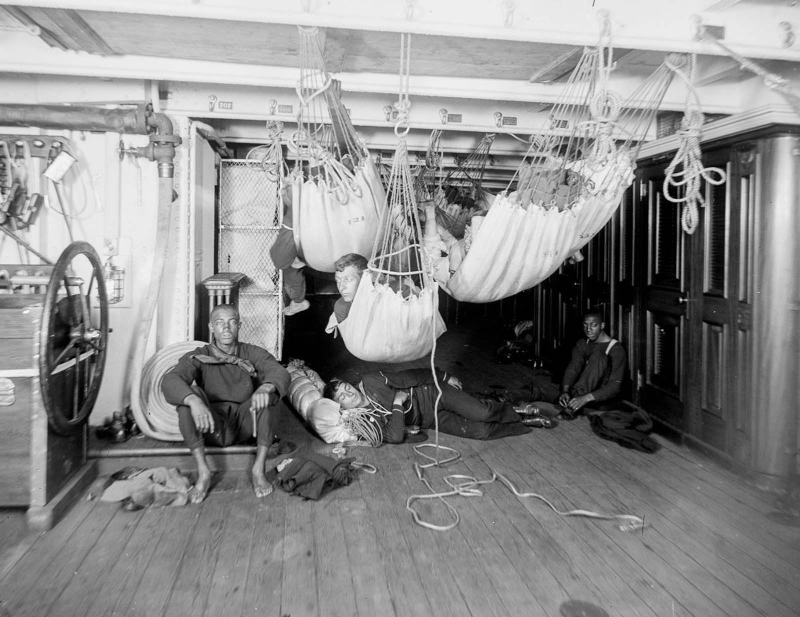 Stunning Historical Photos of USS Brooklyn in 1896 that Captured Inside of the Warship and Sailors Life