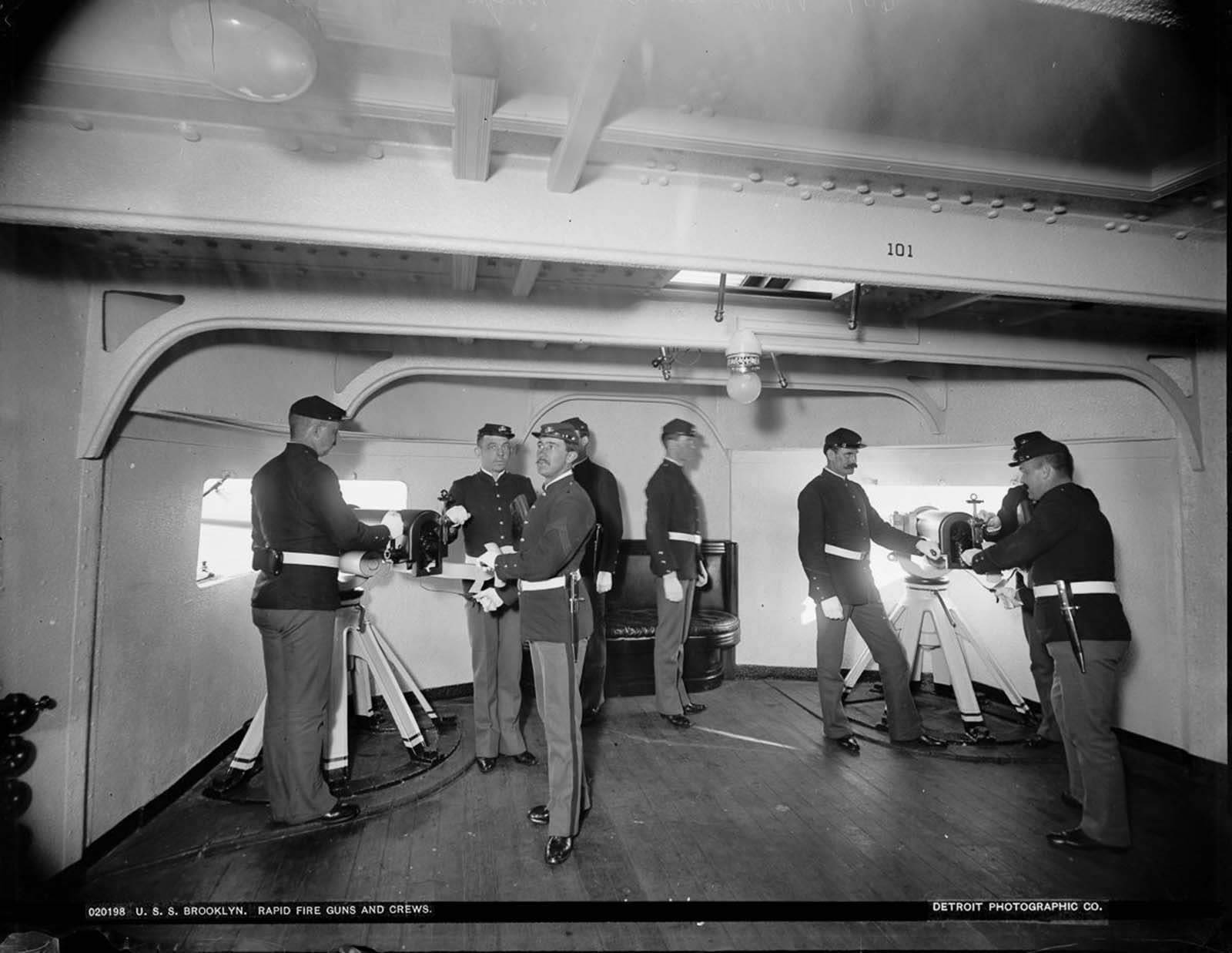 Stunning Historical Photos of USS Brooklyn in 1896 that Captured Inside of the Warship and Sailors Life