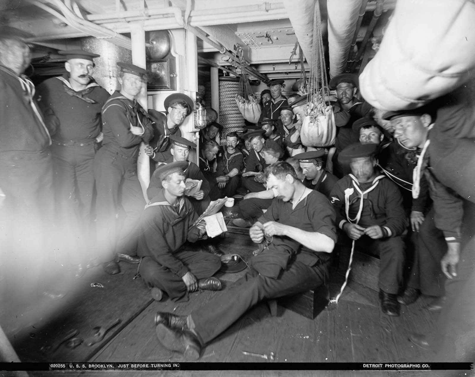 Stunning Historical Photos of USS Brooklyn in 1896 that Captured Inside of the Warship and Sailors Life