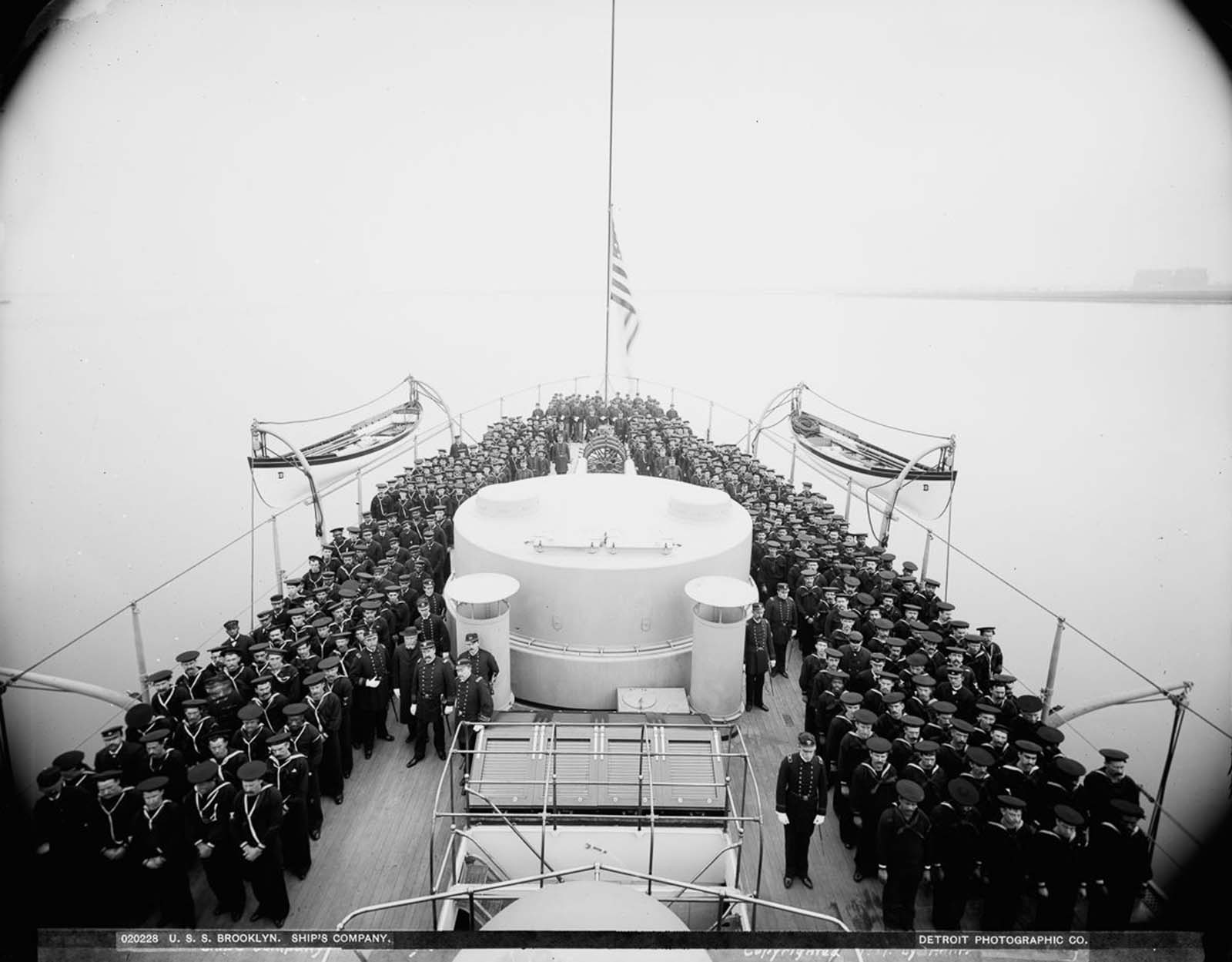 Stunning Historical Photos of USS Brooklyn in 1896 that Captured Inside of the Warship and Sailors Life