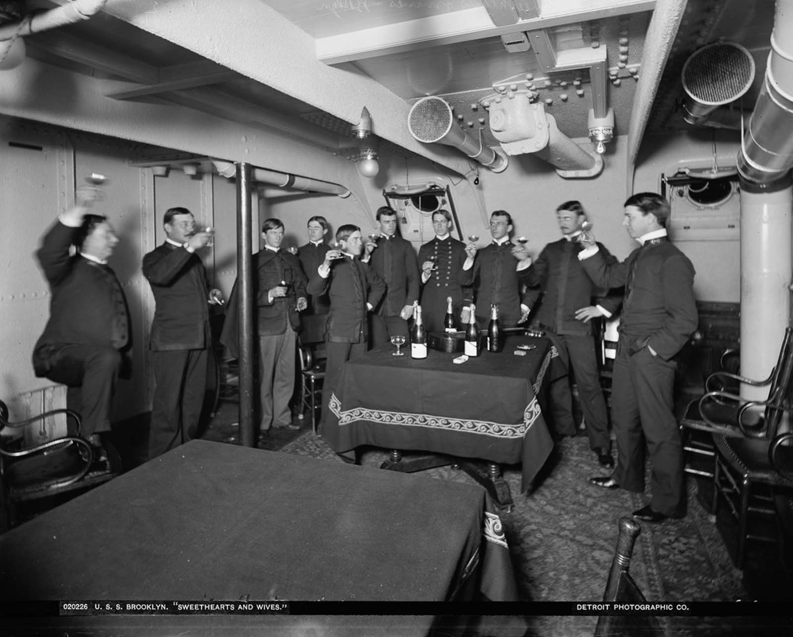 Stunning Historical Photos of USS Brooklyn in 1896 that Captured Inside of the Warship and Sailors Life