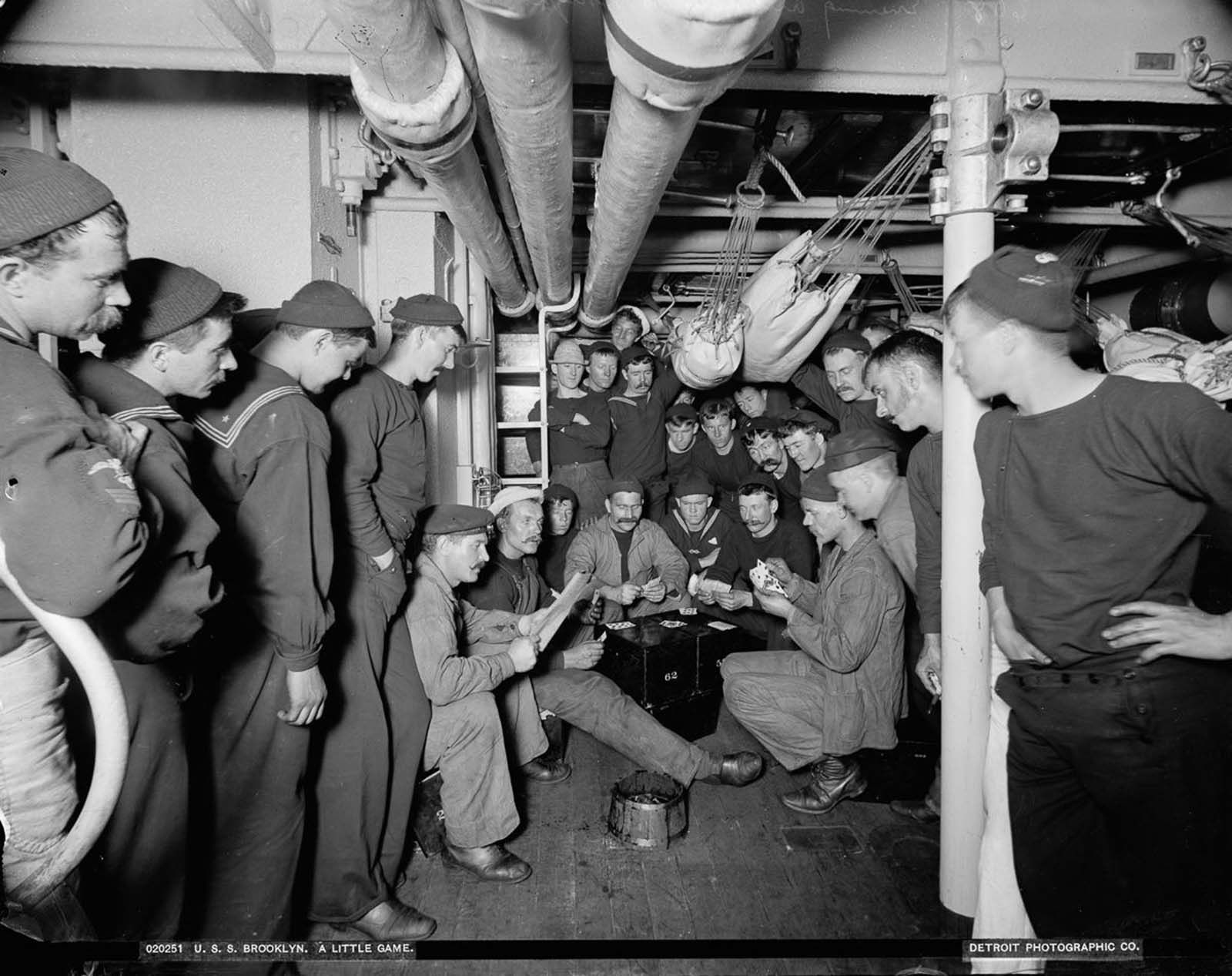 Stunning Historical Photos of USS Brooklyn in 1896 that Captured Inside of the Warship and Sailors Life