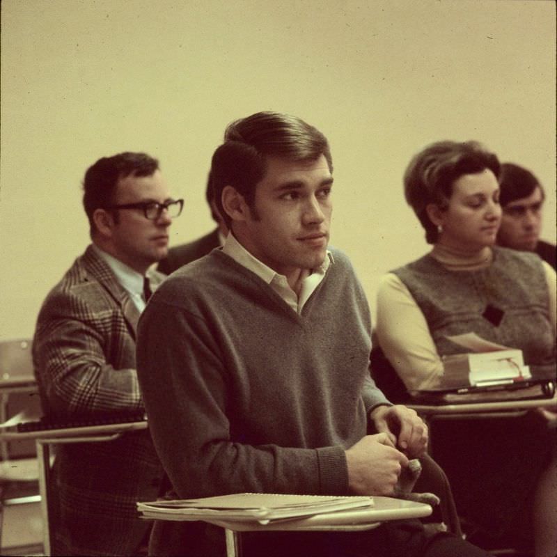 Students in class, December 1969