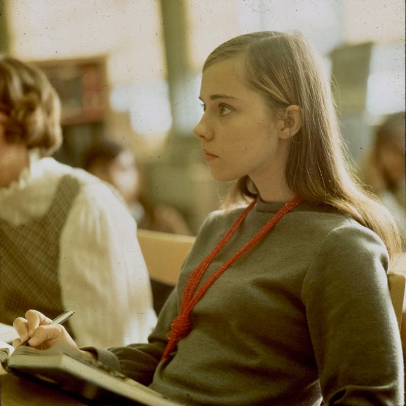 Students in class, December 1969