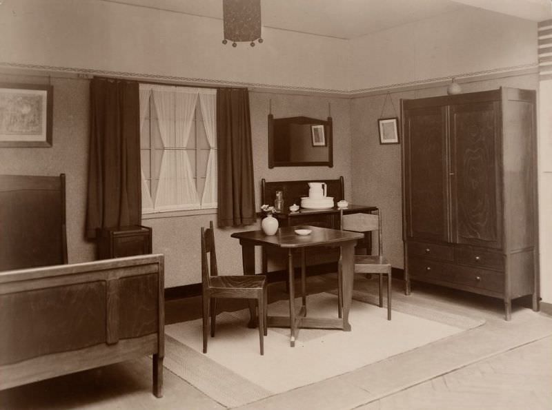 Bedroom interior, 1930s