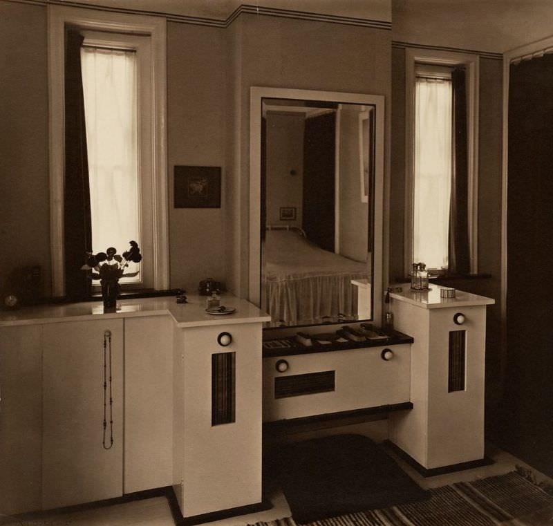 Bedroom interior, 1930s