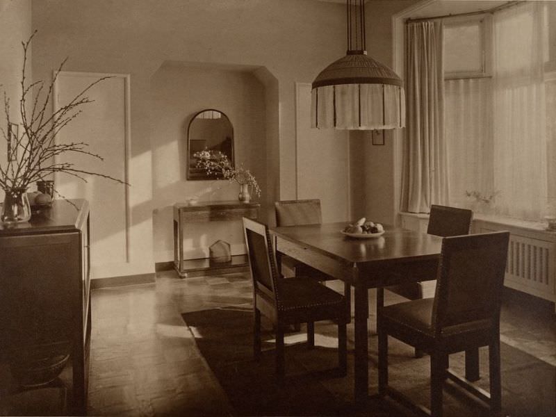 Dining room interior, 1930s
