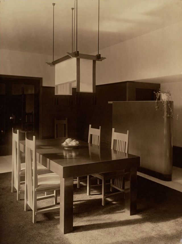 Dining room interior, 1930s