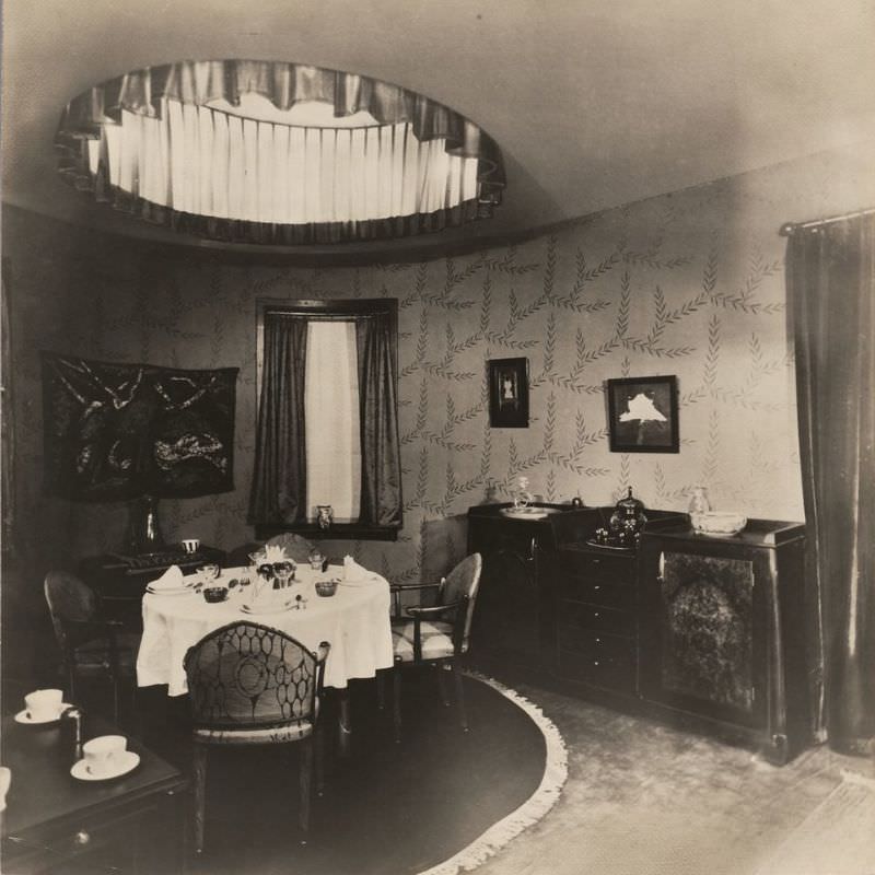 Living room interior, 1930s