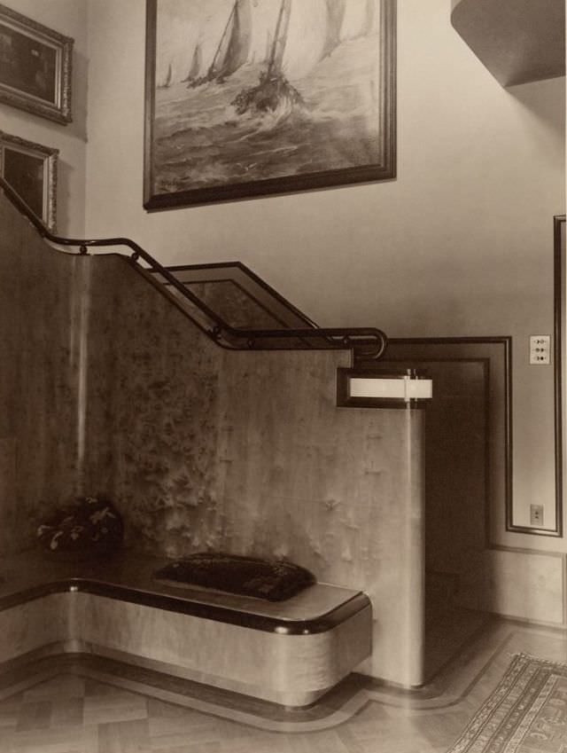 Staircase interior, 1930s