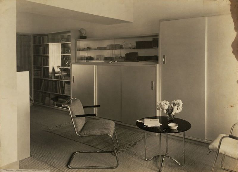 Study interior, Sijzenlaan 50, Den Haag, 1930s