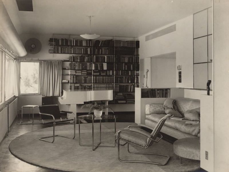 Van der Leeuw house interior, Kralingse Plaslaan, Rotterdam, 1930s