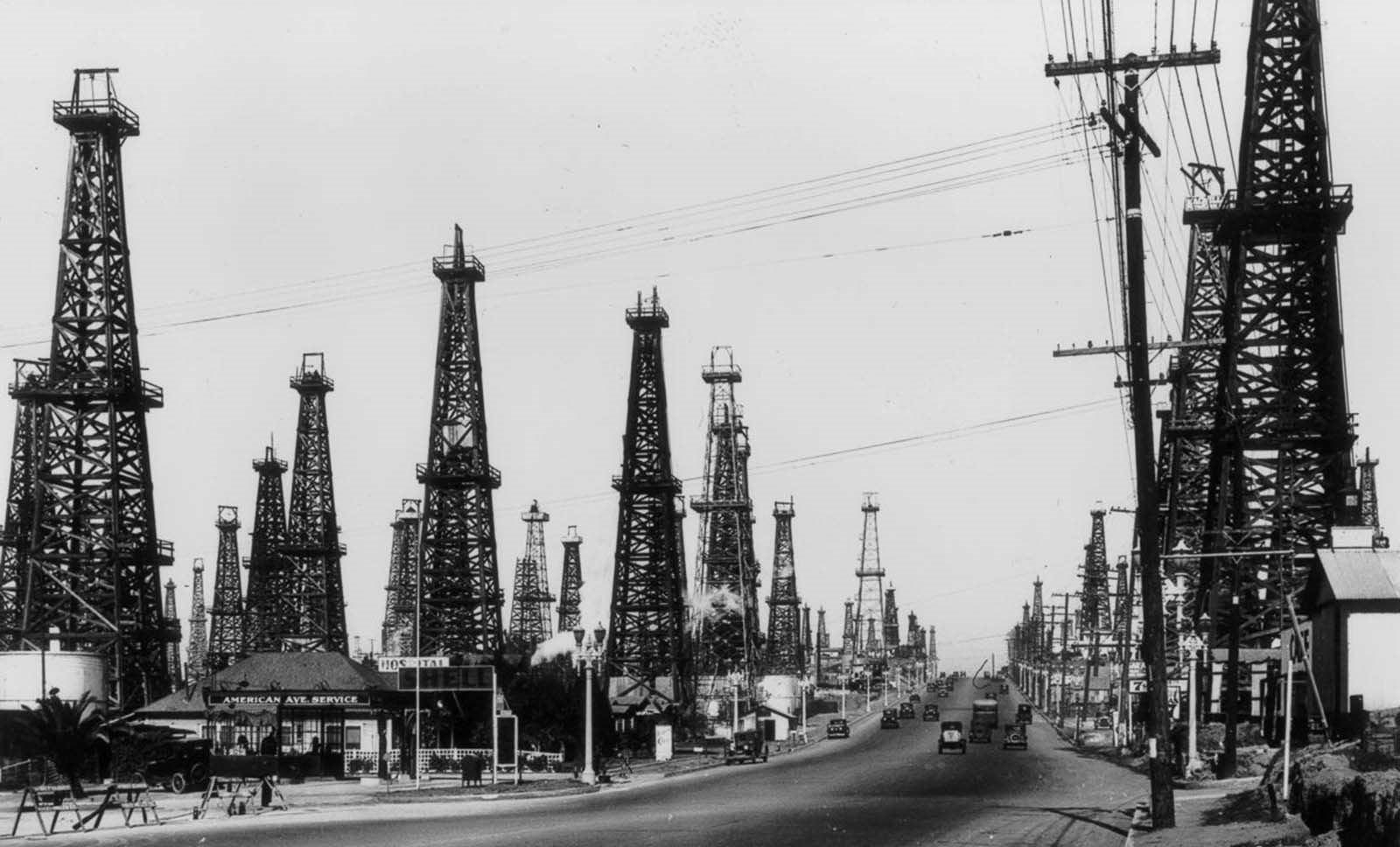 Amazing Historical Photos of California Swarming with Oil Derricks from the Early 20th Century