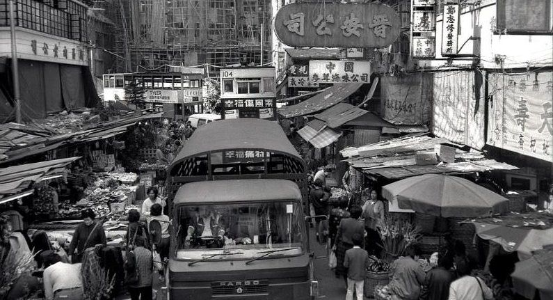 Hong Kong street life 1980s