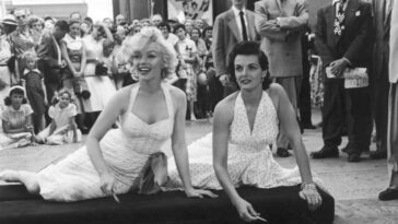 Marilyn Monroe and Jane Russell at Hollywood Boulevard