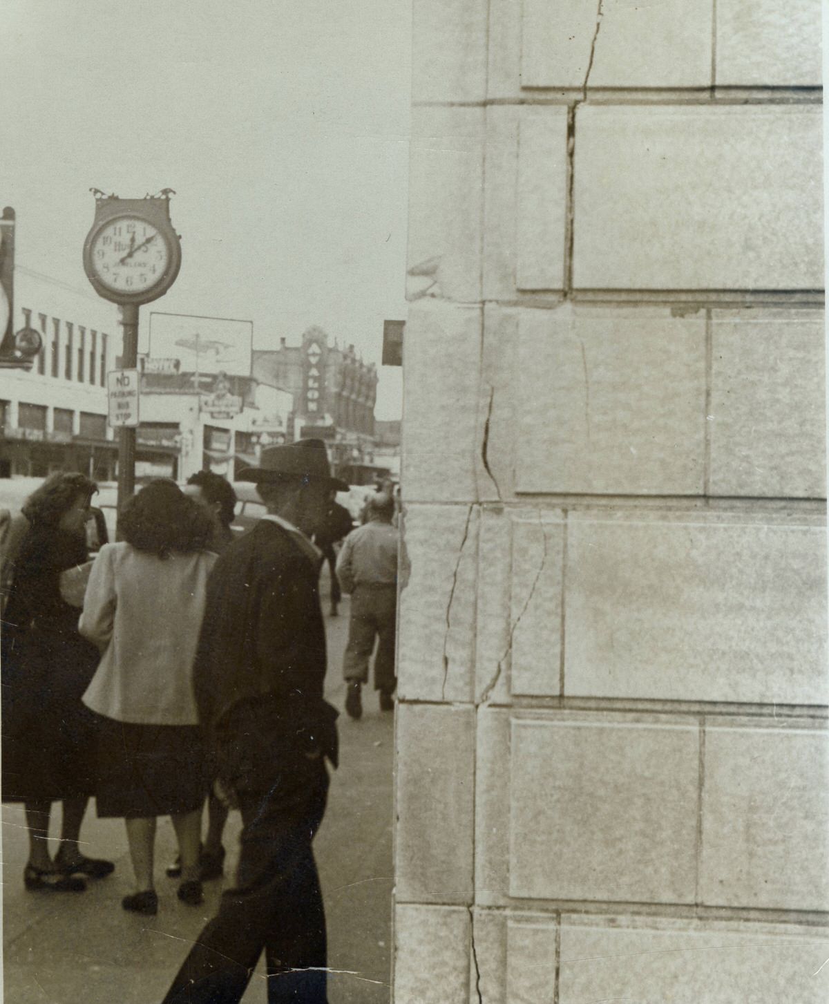 Downtown Olympia after 1949 earthquake