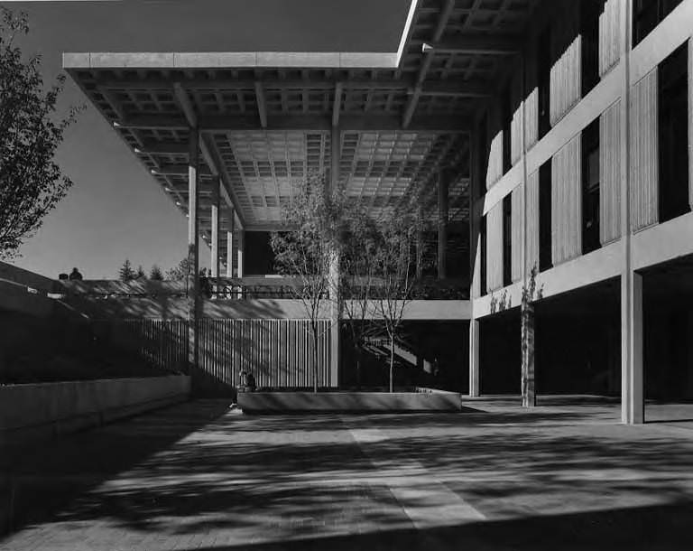 Evergreen State College Library exterior detail, Olympia, Washington, 1975