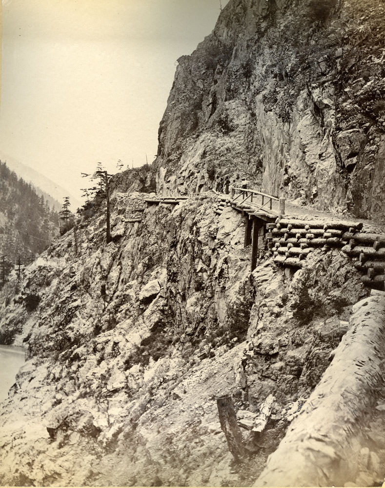 Nicaragua Bluff, Cariboo Wagon Road, 1870
