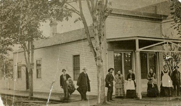 The Burmeister Saloon, at Fourth Avenue and Washington Street, Olympia, 1870