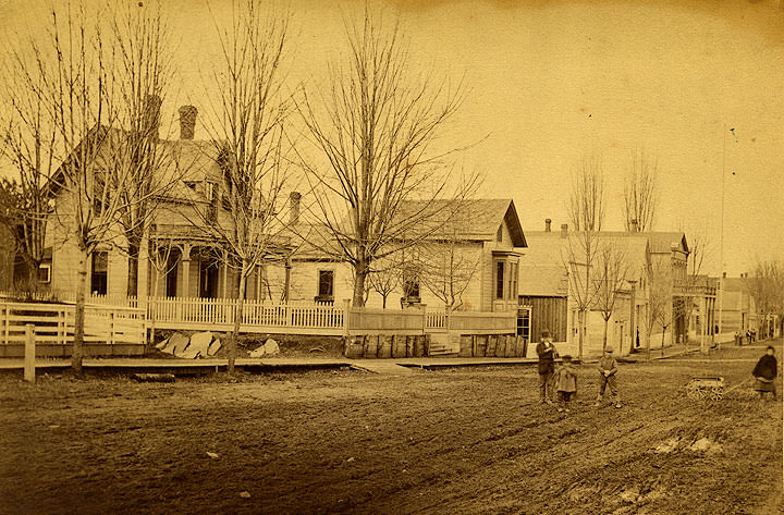West side of Main Street (Capitol Way), Olympia, 1878
