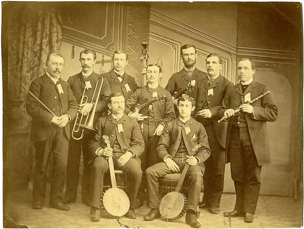 A group of ten men, members of an Olympia, 1880