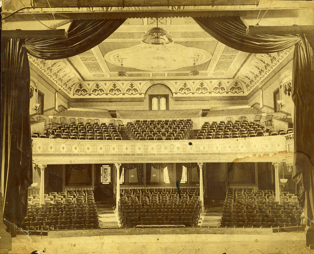 Olympia Theater looking toward seats, 1880s