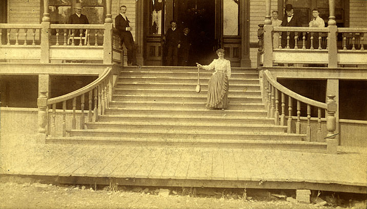 Eliza Ferry at Olympia Hotel with Geoduck, 1889