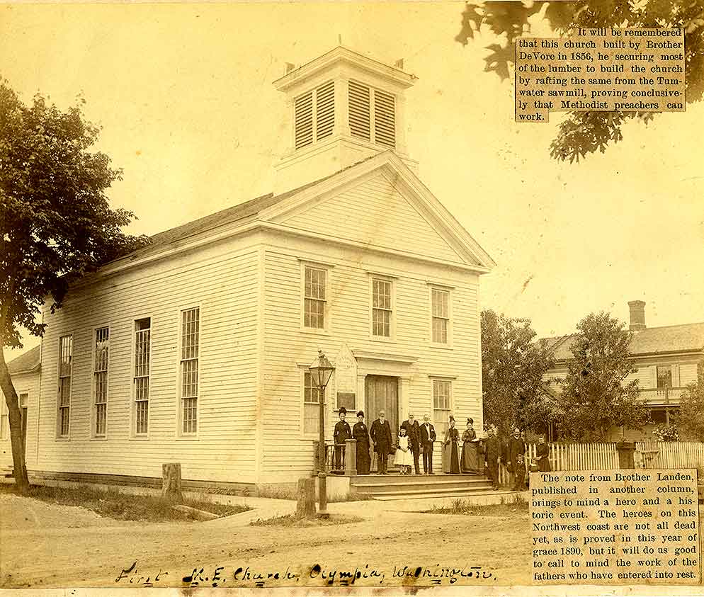 The First Methodist Church, Olympia, 1870s.
