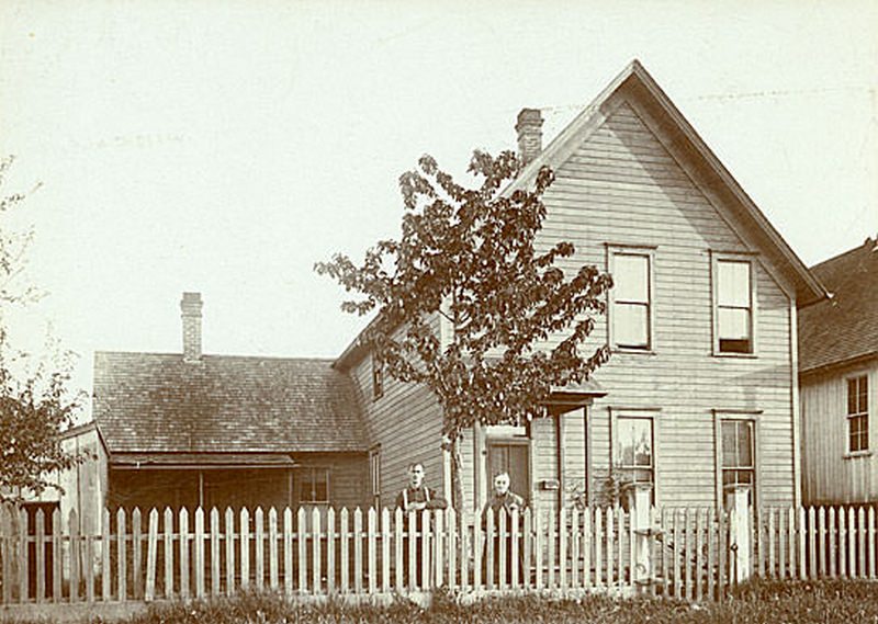 Hawthorne home with Mrs. Hawthorne and Otis, 1889
