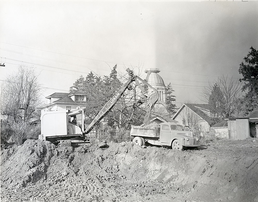 Excavation near Capitol Campus, 1949