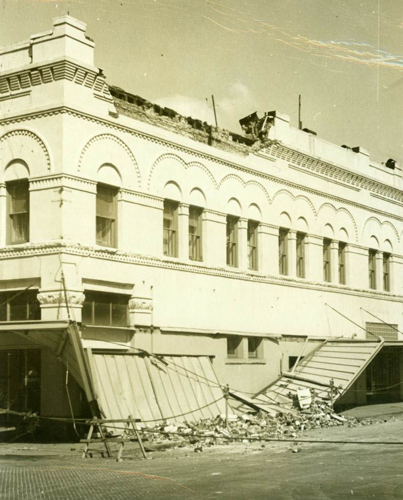 Reed Building after 1949 earthquake