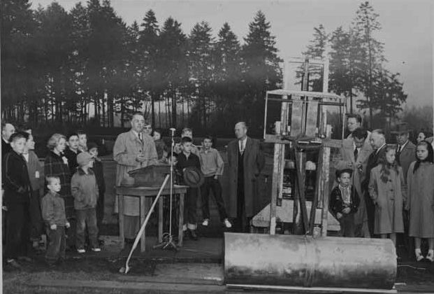 Time capsule dedication ceremonious, 1953