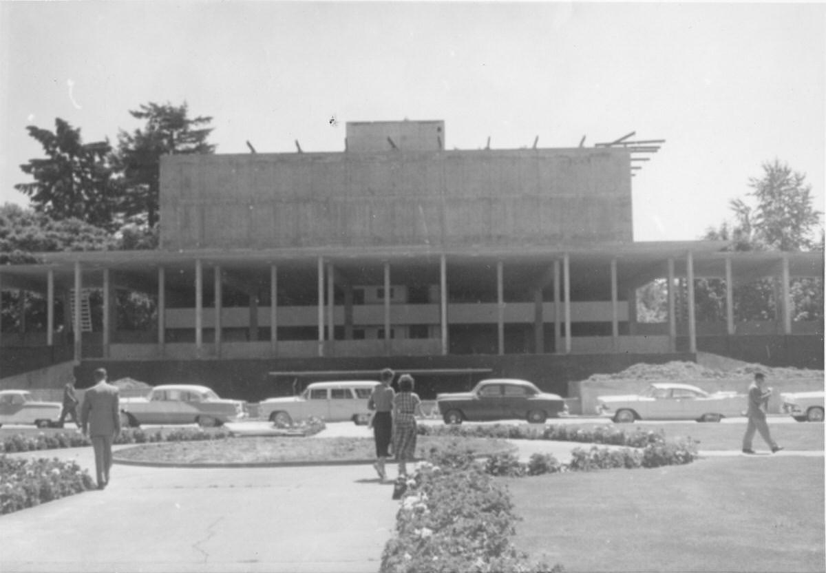 Pritchard Building under construction, 1958