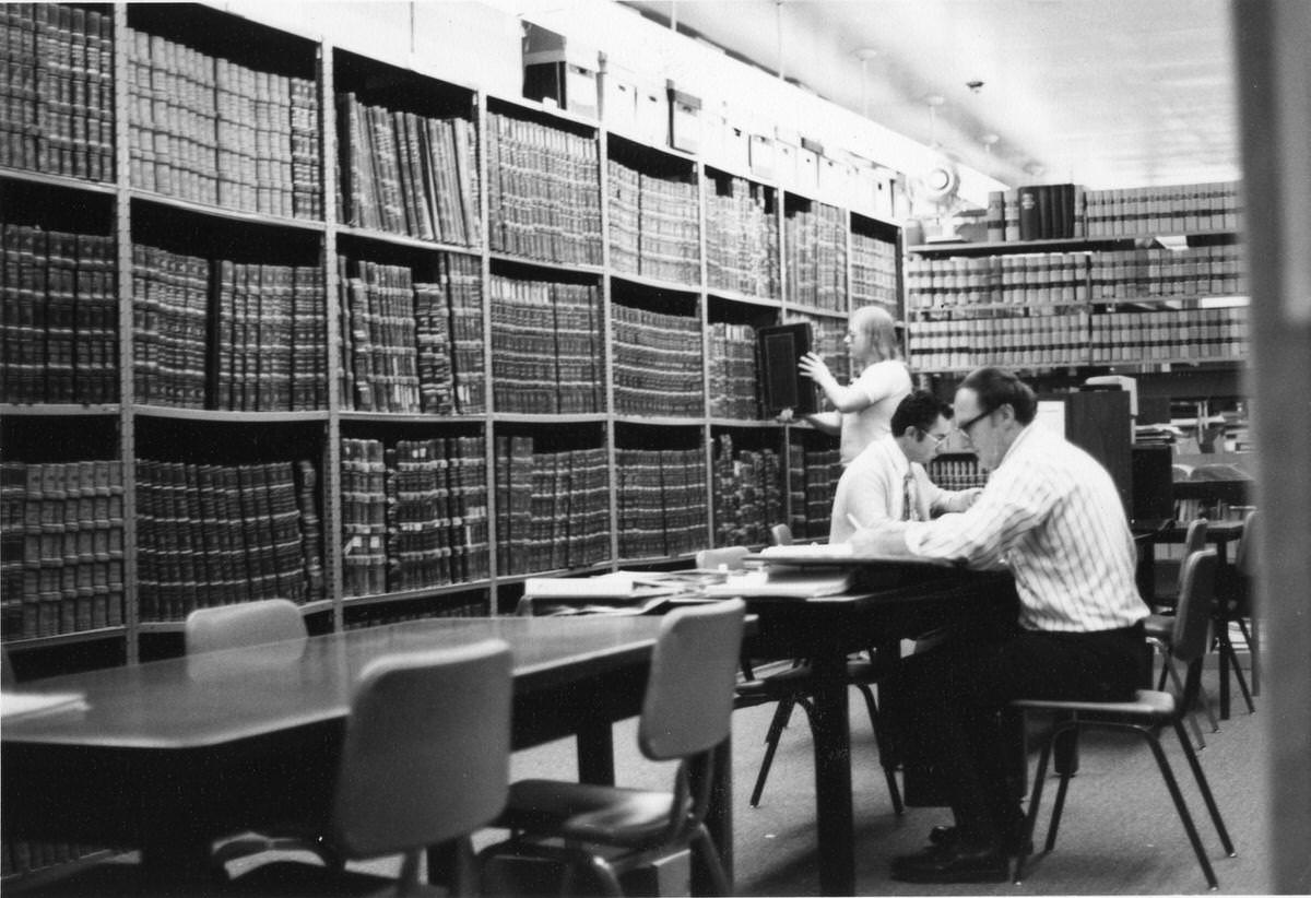 Research room at the Washington State Archives, 1979