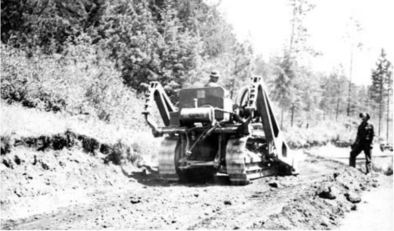 Dozer at work, 1937