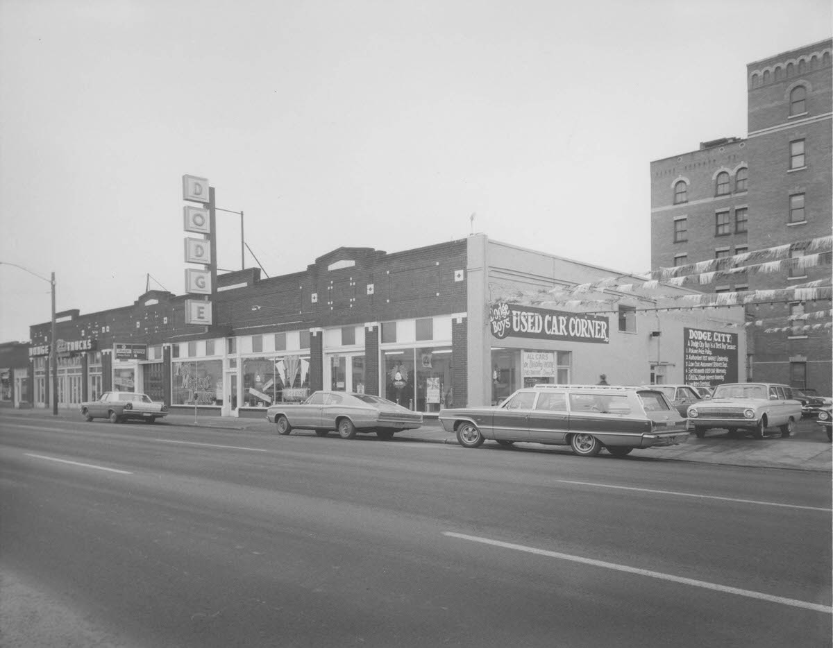 Second Avenue between Lincoln and Monroe in Spokane, 1960s