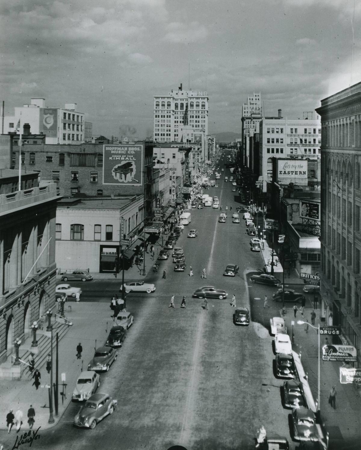 Riverside Avenue from West, 1951