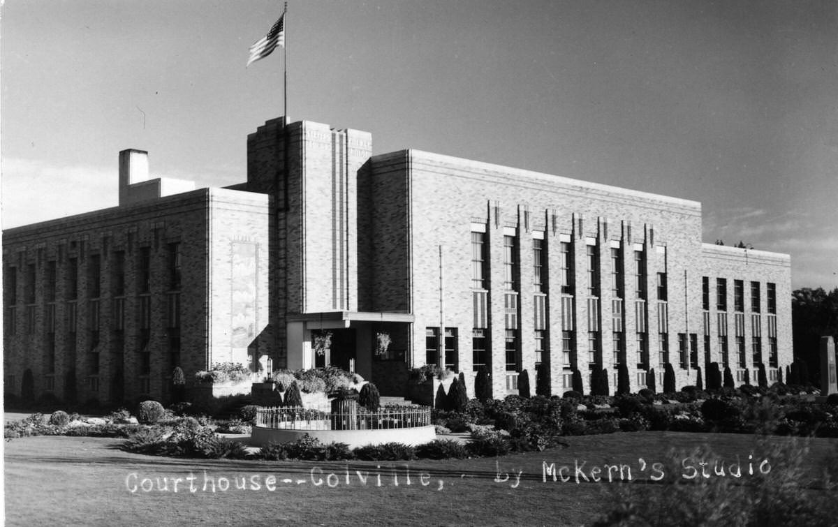 Stevens County Courthouse Colville 1950s Bygonely