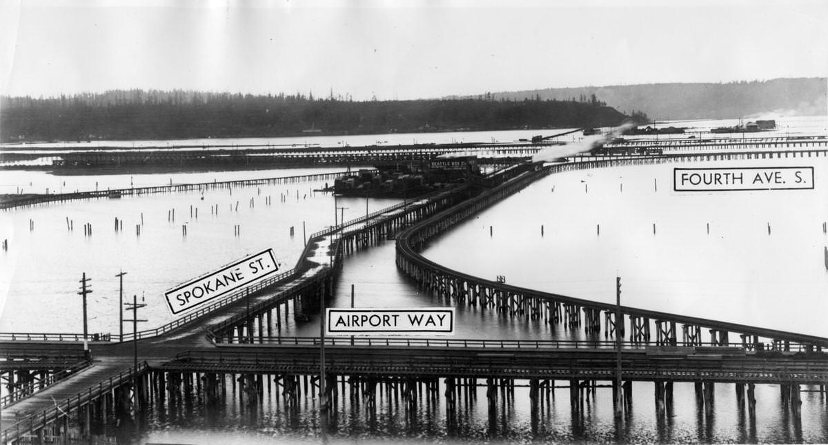 Spokane Street and Airport Way in Seattle, 1905