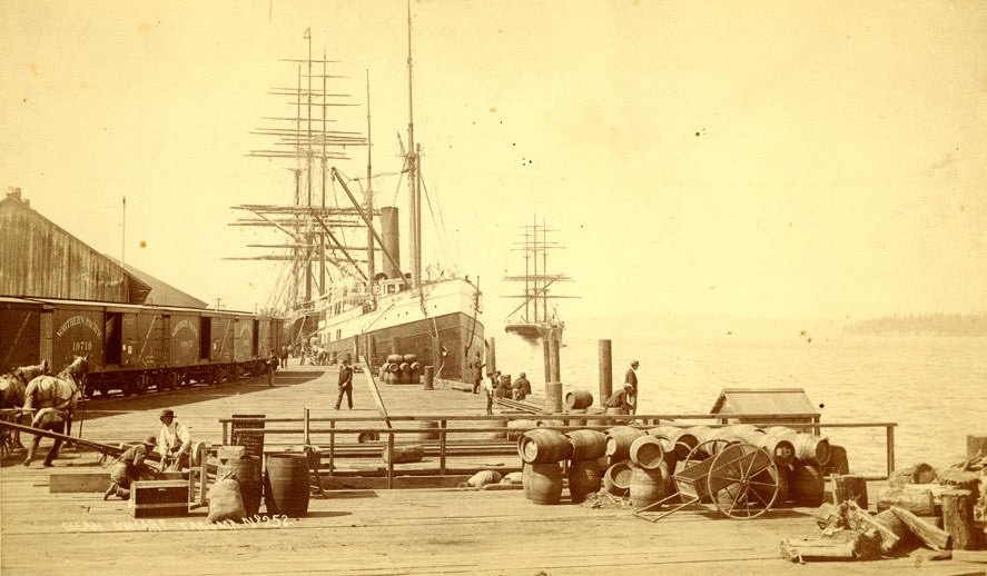 Ocean Wharf, Tacoma, 1890
