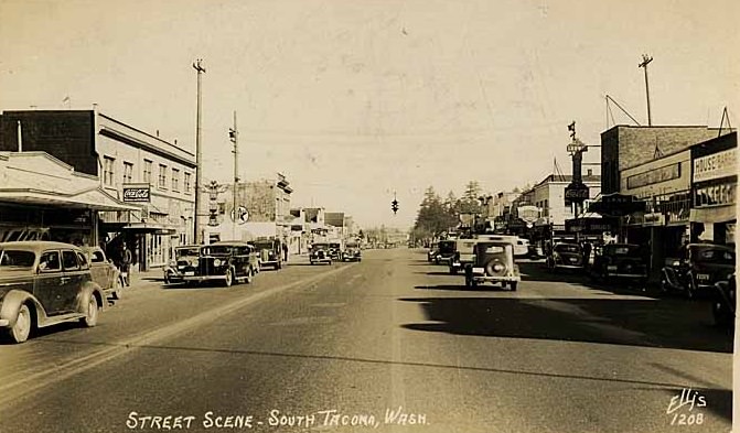 Street Scene, South Tacoma, 1937