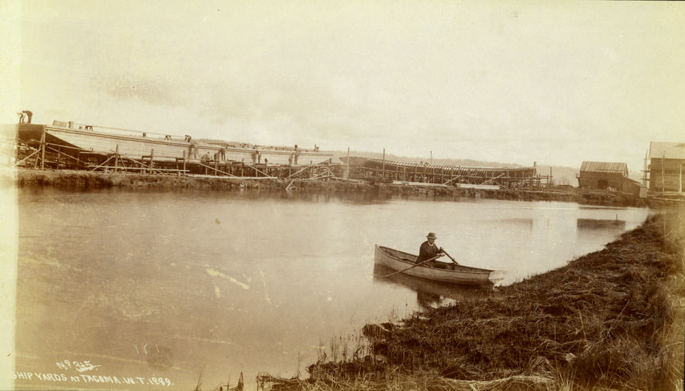 Shipyards at Tacoma, 1889