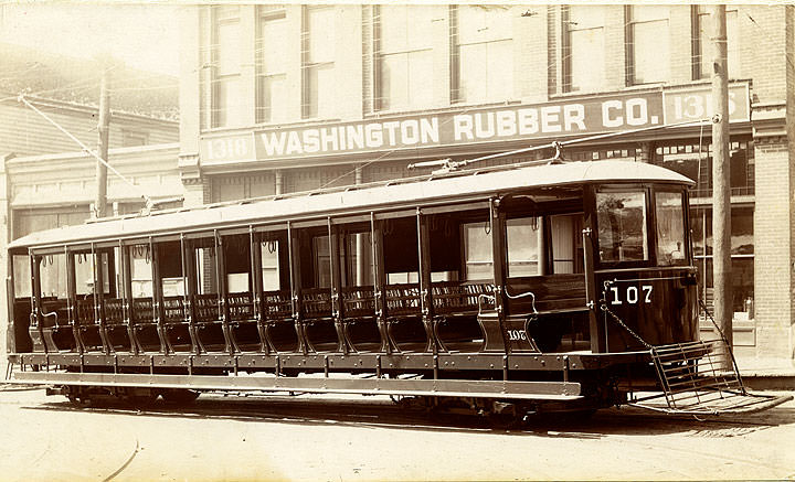 Streetcar no. 107, Tacoma Railway & Power Company, 1905