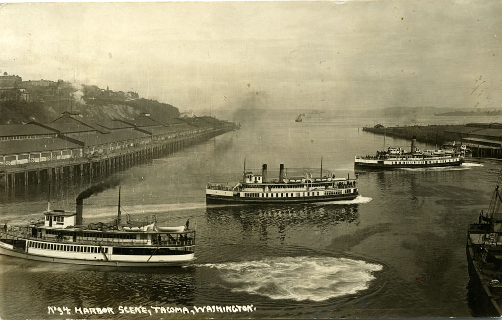 Harbor Scene, Tacoma, Washington, 1910