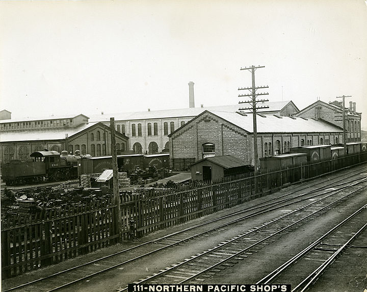 Northern Pacific Shops, Tacoma, 1910