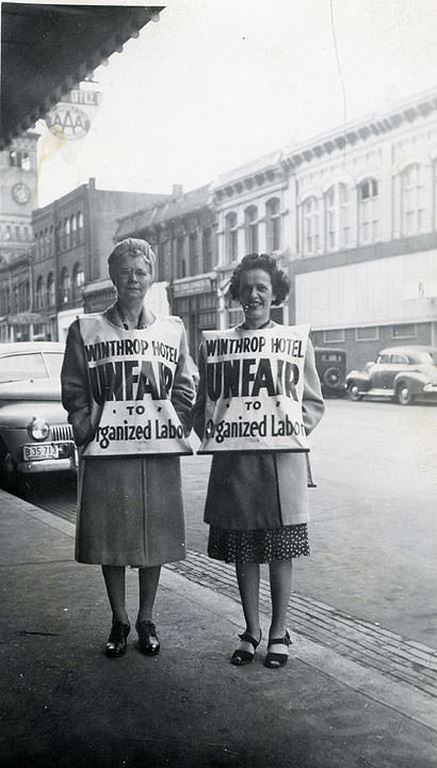 Waitress Strike, Winthrop Hotel, Tacoma, 1947