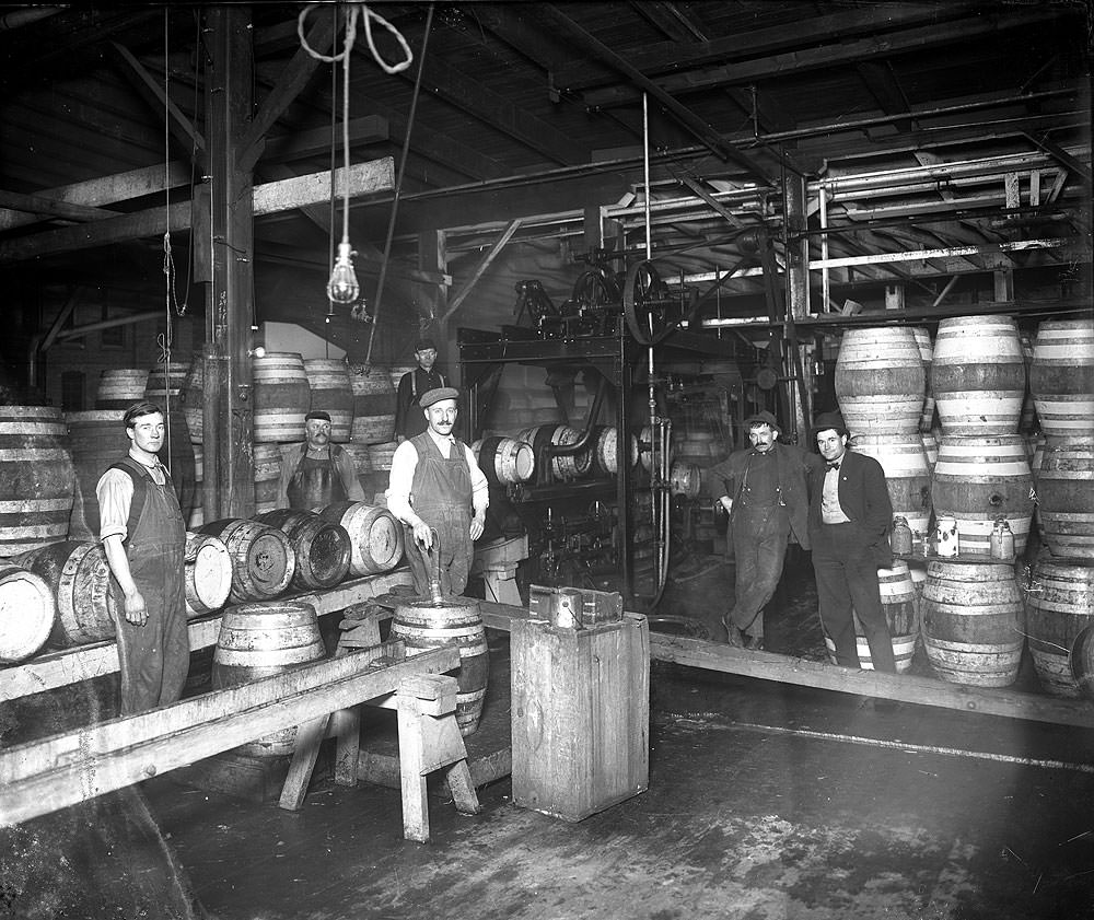 Keg room, Pacific Brewery, Tacoma, 1905