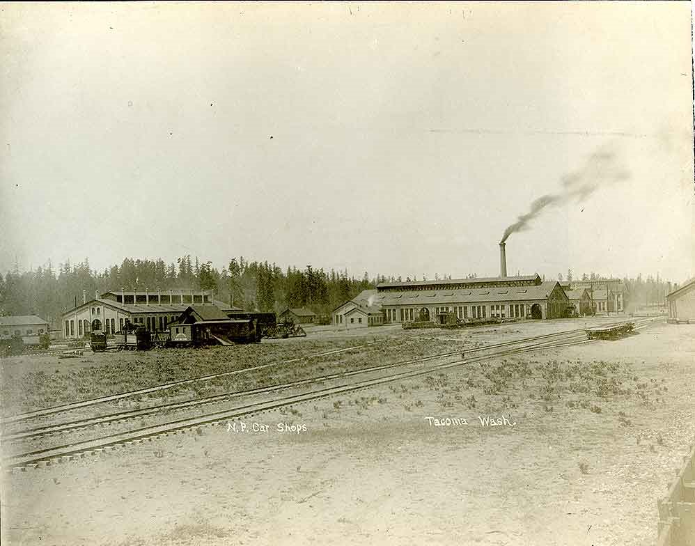 N. P. Car shops, Tacoma, 1900